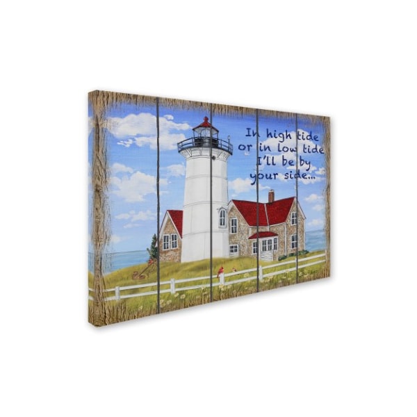 Jean Plout 'High Tide Lighthouse' Canvas Art,18x24